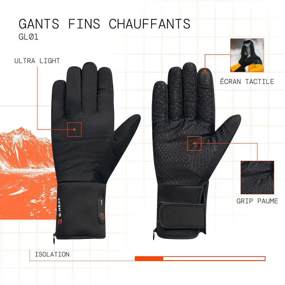 Gants fins chauffants visuel atout fr