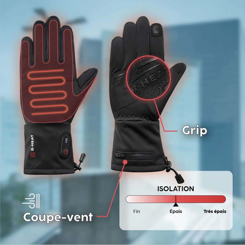 Gants chauffants STREET G-Heat atouts produit