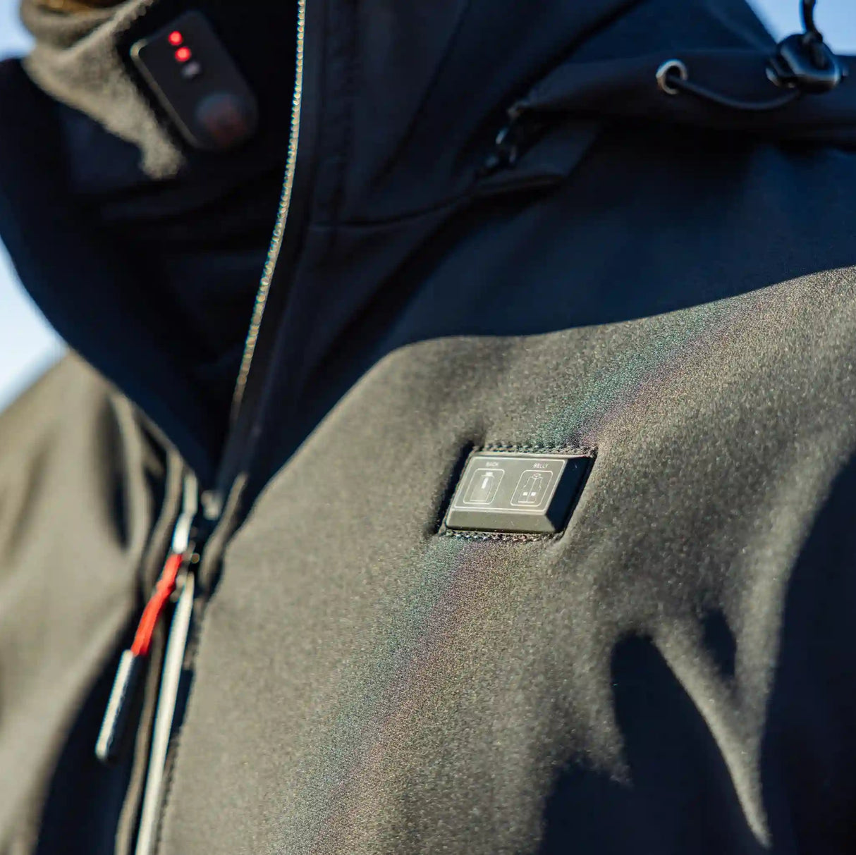 Bouton de chauffe veste softshell