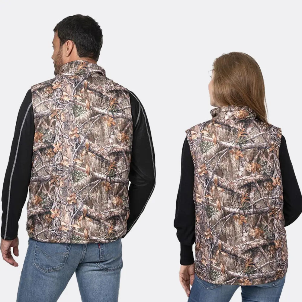 Veste chauffante de chasse sans manche mixte