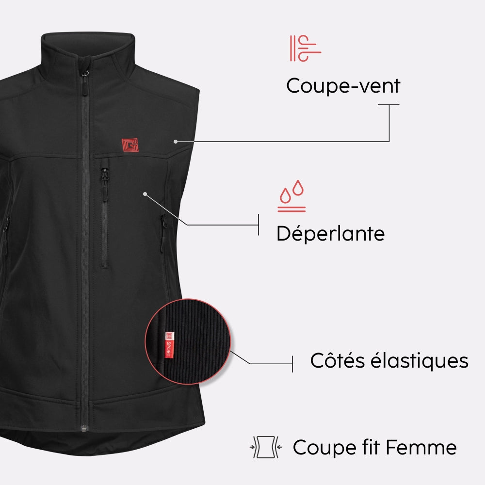 Gilet chauffant femme atouts produit