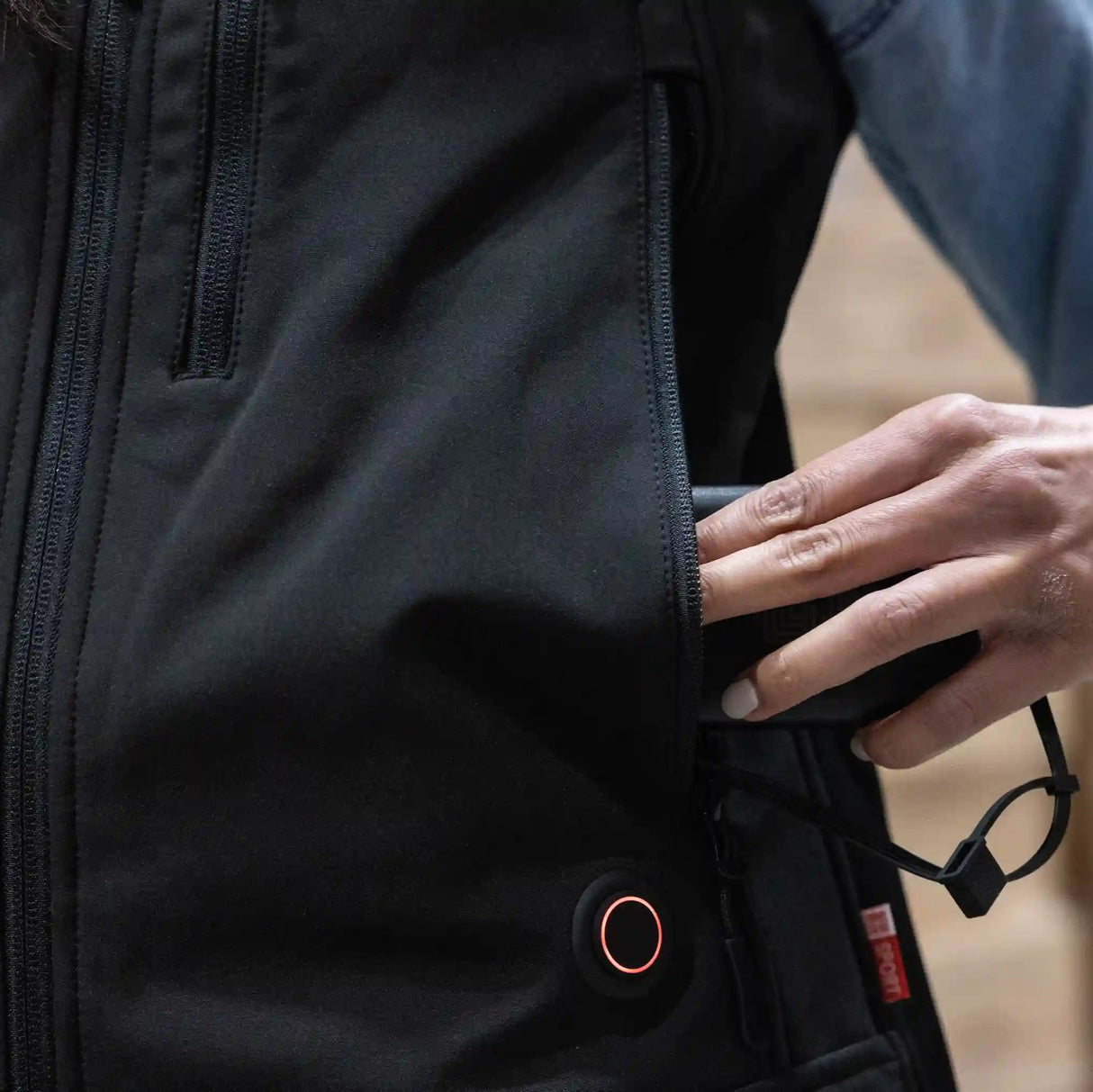 gilet softshell chauffant zoom