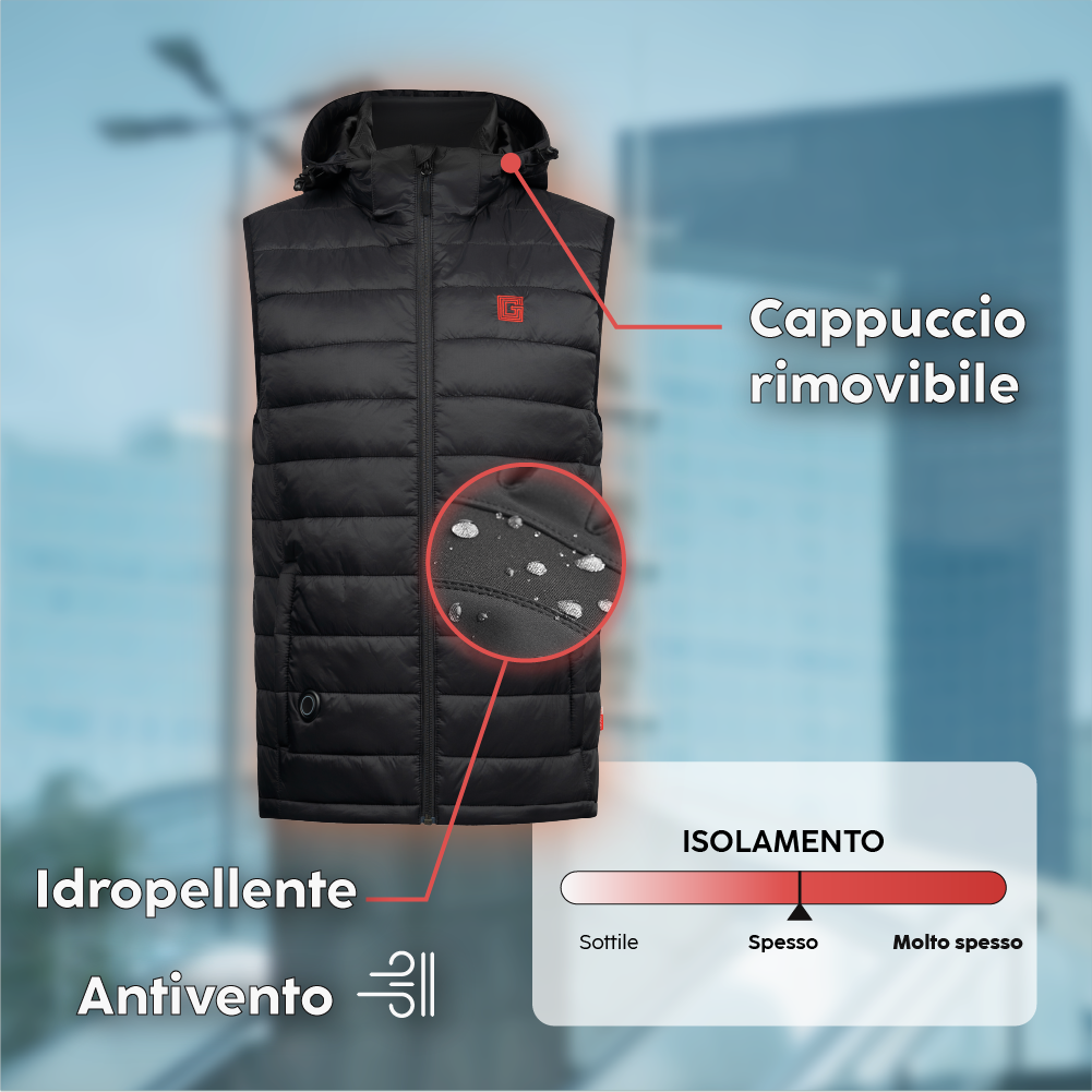 Gilet chauffant atouts produits