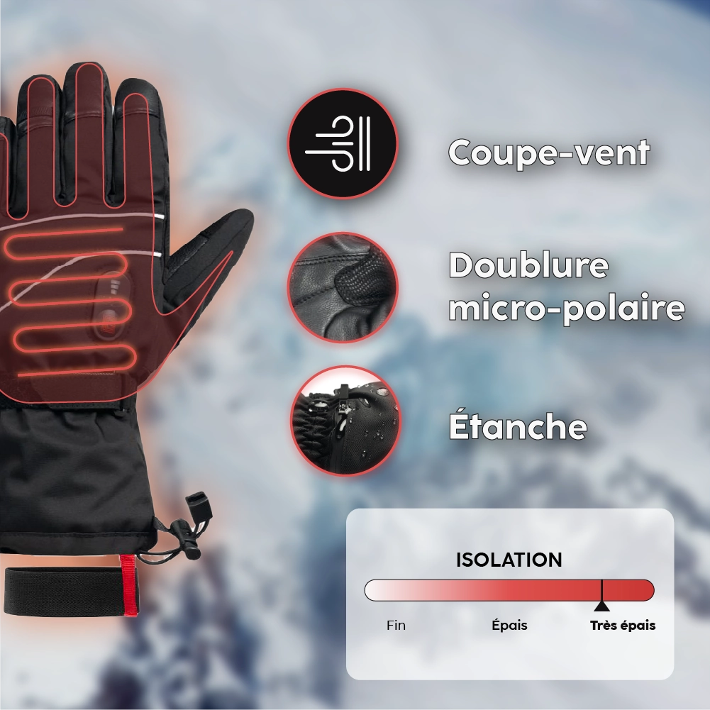Atouts produits gants chauffants