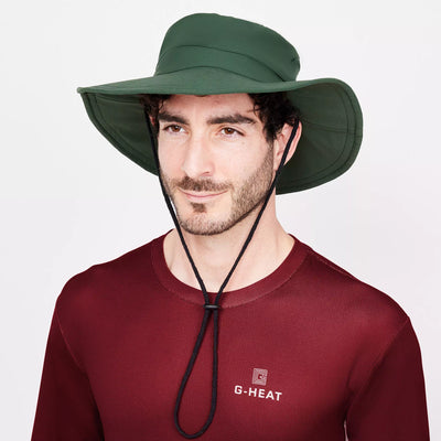 Chapeau rafraîchissant kaki porté G Heat