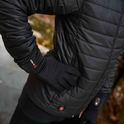 Zoom doudoune chauffante homme noire extrawarm HV20 G-HEAT
