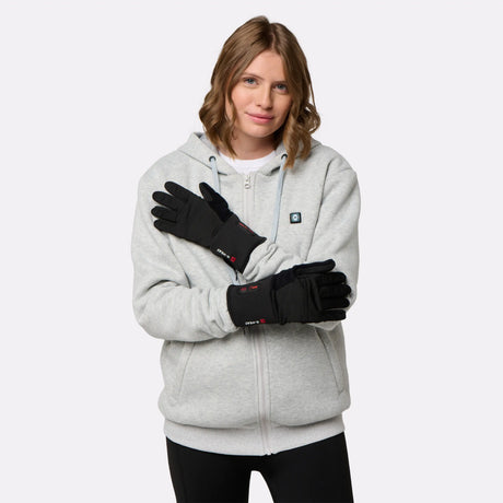 Gants chauffants fin porté femme