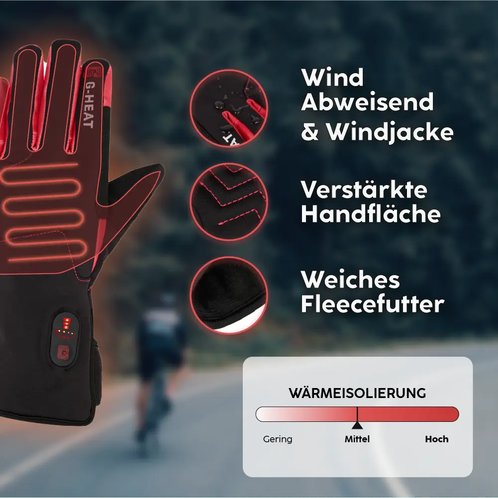 Gants vélo chauffants ACTIVE