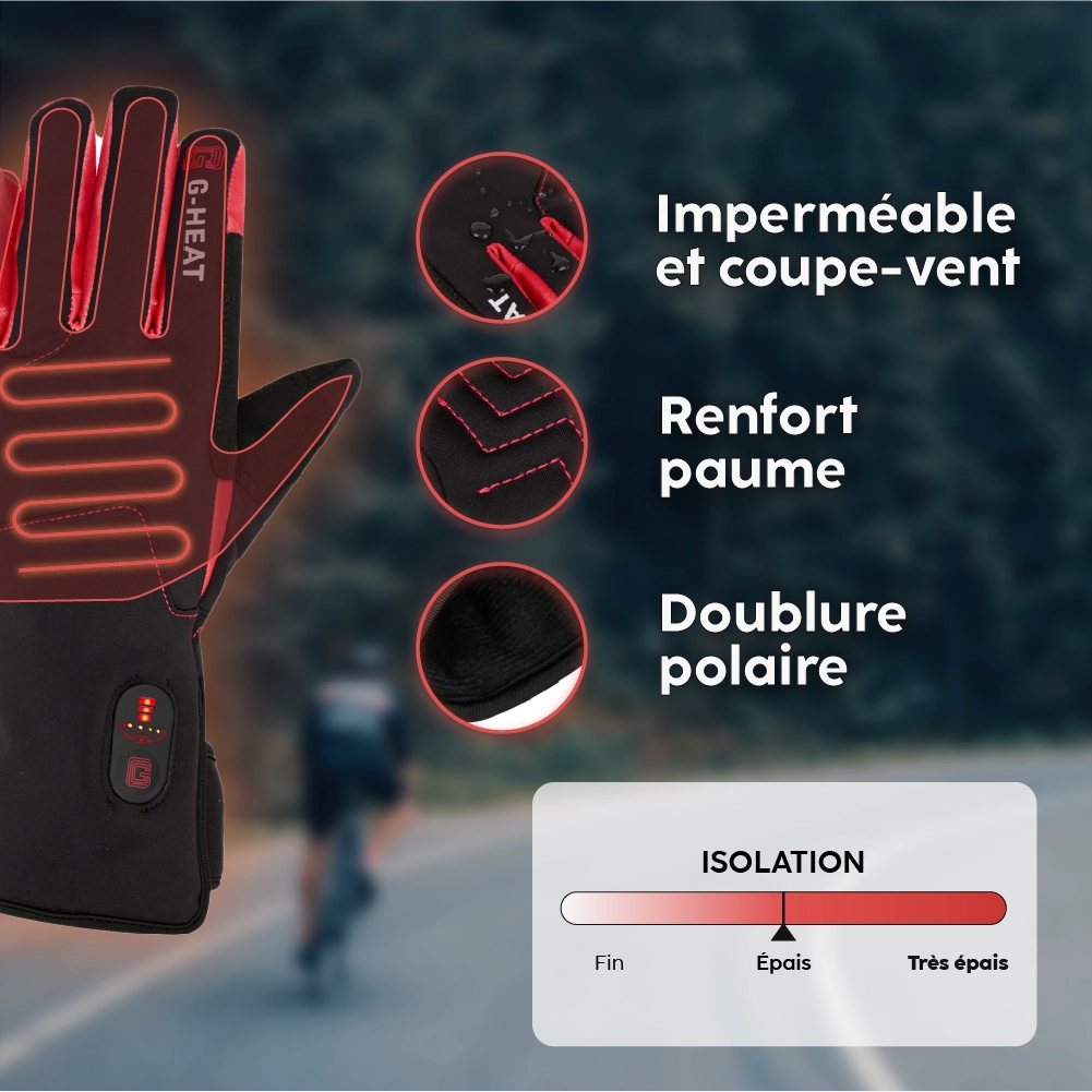 Atouts produits gant vélo chauffant