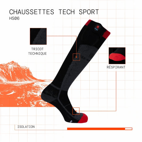 Chaussettes sport chauffantes visuel atout fr