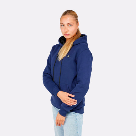 Hoodie chauffant femme bleu