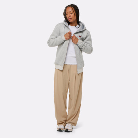 Hoodie chauffant zippé gris G-Heat ouvert