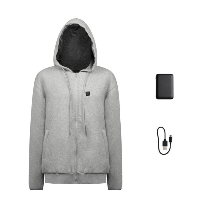 Grey heated hoodie G-Heat zipped batteries
