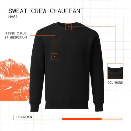 sweat crew noir chauffant visuel atout fr