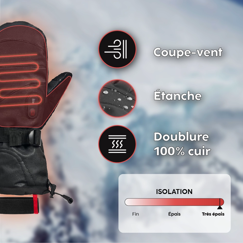 Moufles de ski chauffants G-Heat atouts produit