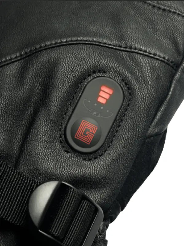 SG04 heated ski mittens G-Heat button 
