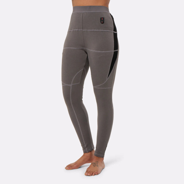 Sous vêtement legging chauffant gris