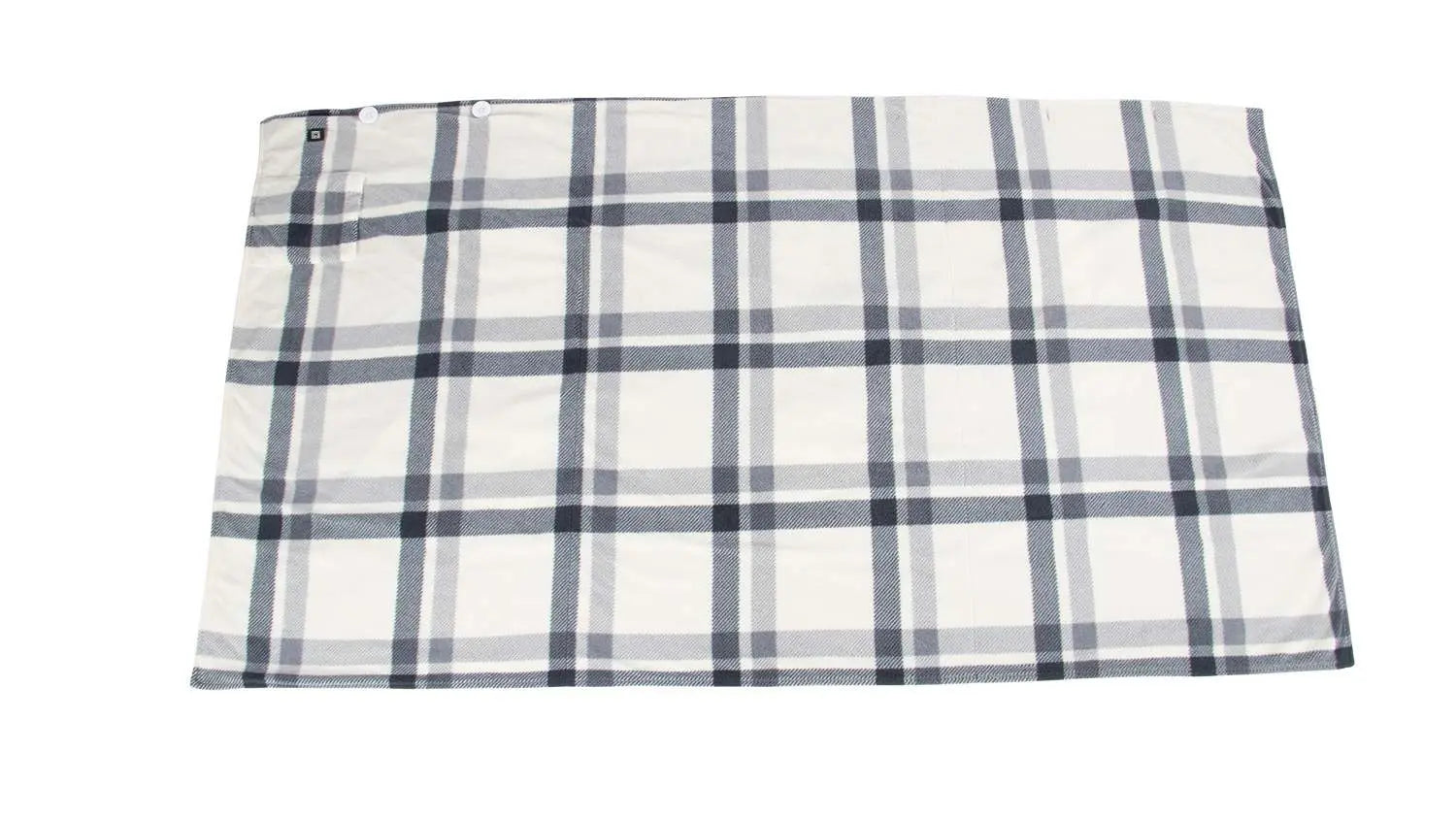 Heated plaid blanket G-Heat unfolded