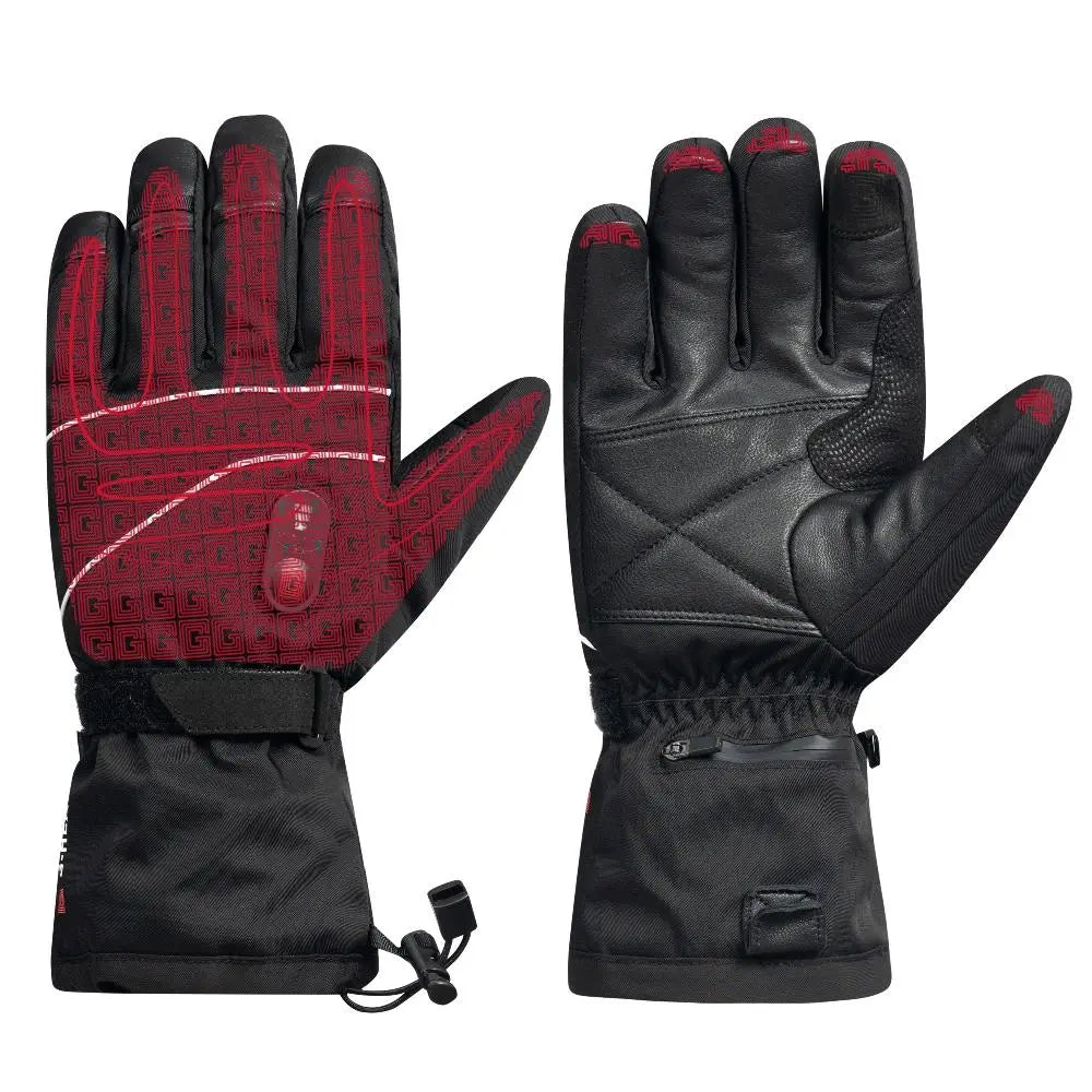 EVO-2 heated ski gloves G-Heat heating zones