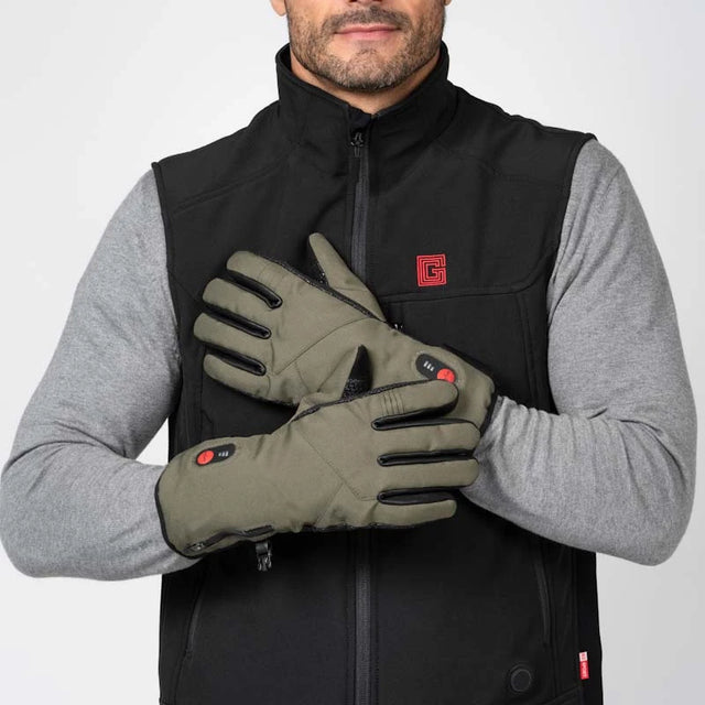 Heat Holders - Gants thermiques thermiques tricotés pour homme 2,3 tog, vert kaki, L-XL Heat Holders - Gants thermiques thermiques tricotés pour homme 2,3 tog, vert kaki, L-XL