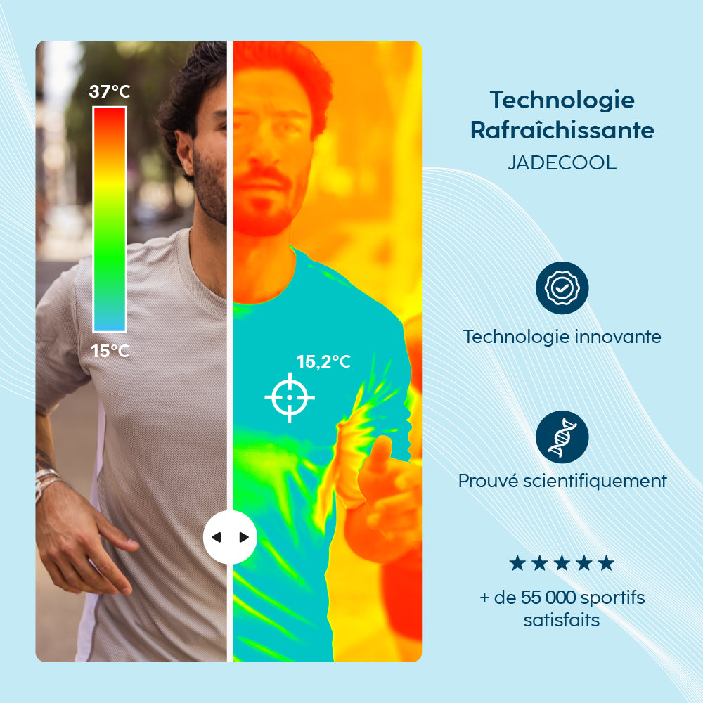 T-shirt rafraîchissant manches longues caméra thermique 