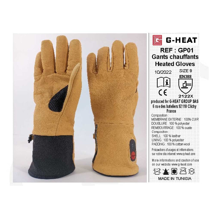 EN388-certified heated work gloves