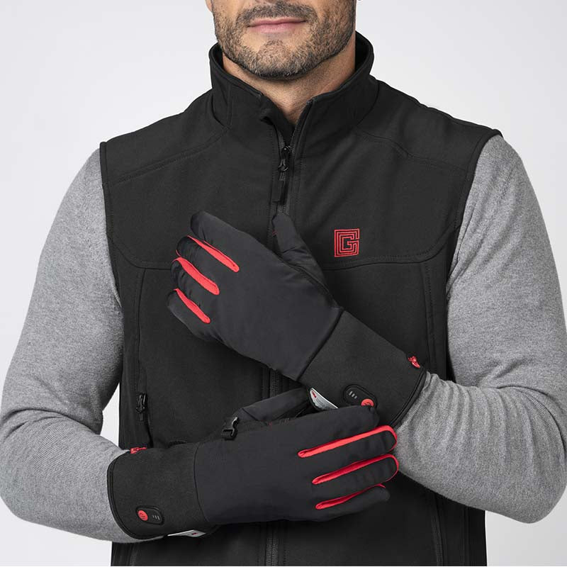 Professional heated gloves G-Heat worn