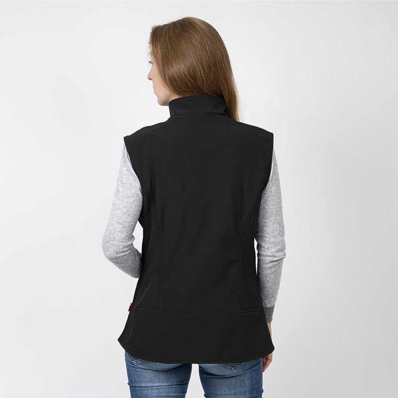 Women's sleeveless heated jacket EVO G-Heat worn on the back