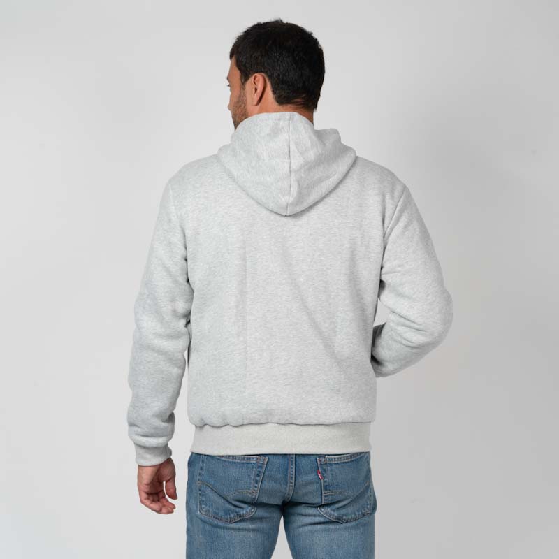Grey zip-up heated hoodie G-Heat back