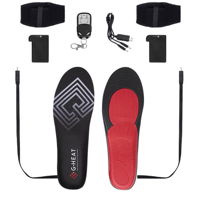 Heated insoles with external batteries